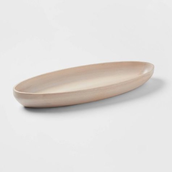 Threshold™ 25oz Rubberwood White Washed Dough Bowl - Picture 2 of 4